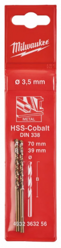 сверло по металлу hss-co 3,5мм (2шт), купить metabo, купить husqvarna, купить bosch, купить makita, купить hitachi, купить hikoki, купить oregon, купить stihl