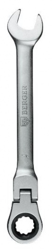 ключ комбинированный  трещоточный  с шарниром 18 мм berger bg1247, купить metabo, купить husqvarna, купить bosch, купить makita, купить hitachi, купить hikoki, купить oregon, купить stihl