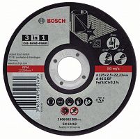 диск отрезной по металлу bosch 125*2,5 резка, обдирка, чистовая (3в1), купить metabo, купить husqvarna, купить bosch, купить makita, купить hitachi, купить hikoki, купить oregon, купить stihl